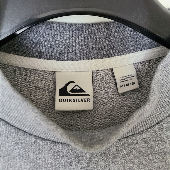 Men's Quiksilver Cotton Knit Mock Neck Sweater. Heather Gray. - Picture 4 of 5